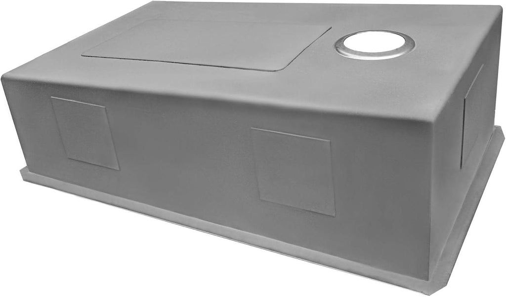 Ruvati 30-inch Rounded Corners Slope Bottom Offset Drain Undermount Kitchen Sink Single Bowl - 16 Gauge Stainless Steel Kitchen Sink with Brushed Finish hides scratches, Easy-to-Clean - RVH7480