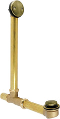 Kingston Brass DTT2163 21' Tip-Toe Tub Waste and Overflow Drain, 20 Gauge, Antique Brass