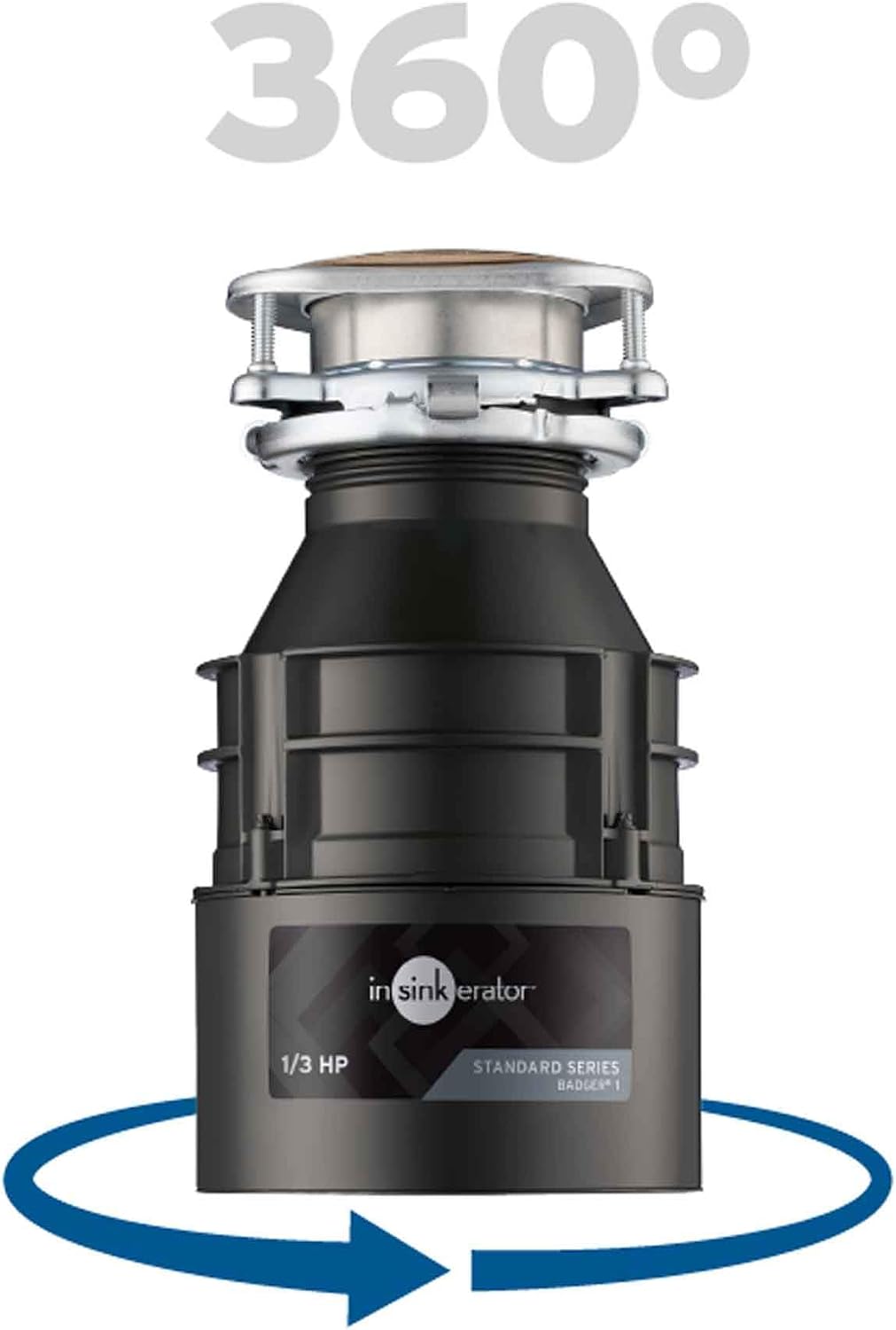 InSinkErator Badger 1 Garbage Disposal, Badger Series 1/3 HP Continuous Feed Food Waste Disposer