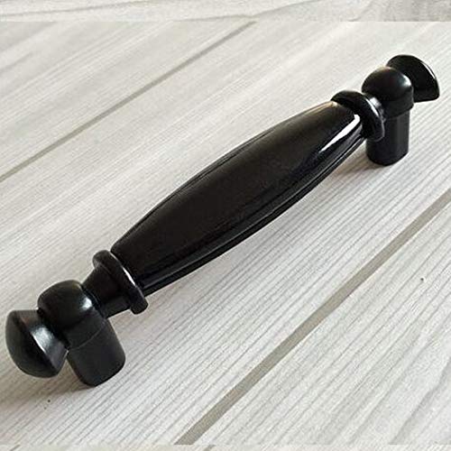 96mm Vintage Black Kit Cabinet Drawer Pulls Knobs Black Dresser Cupboard Modern Furniture Hardware Door Handle Pull