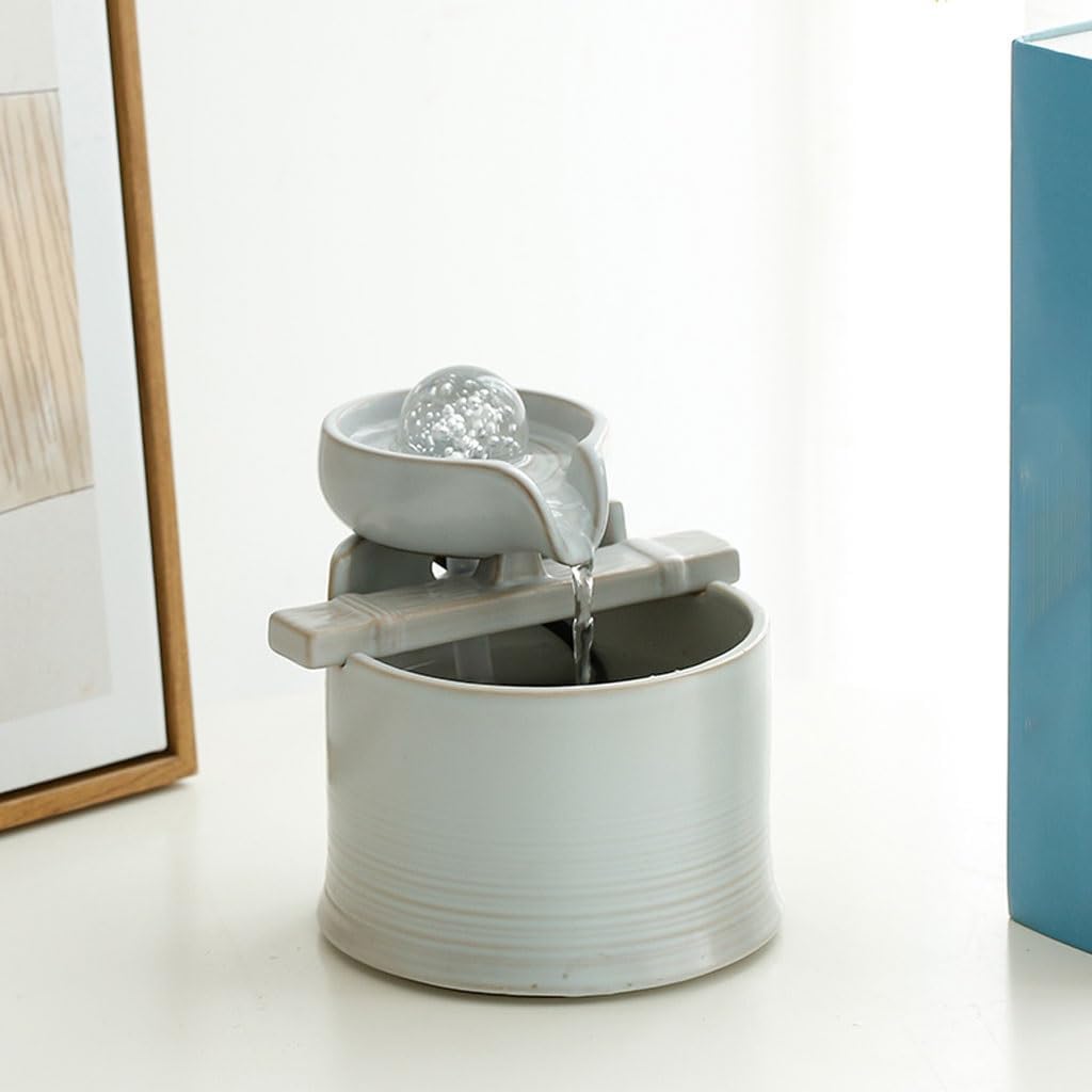 GUERNSEY Tabletop Fountain Small Home Fountain Water Ornaments Living Room Circulating Water Office Desktop Water Ornaments Indoor Fountain