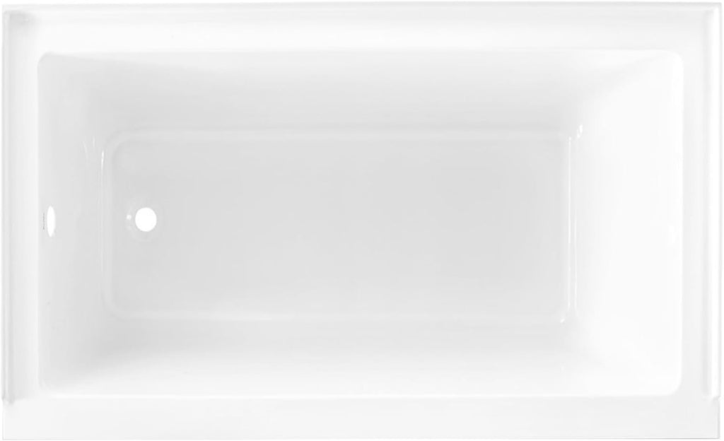 Swiss Madison Voltaire 54' x 30' Acrylic Glossy White, Alcove, Integral Left-Hand Drain, Bathtub