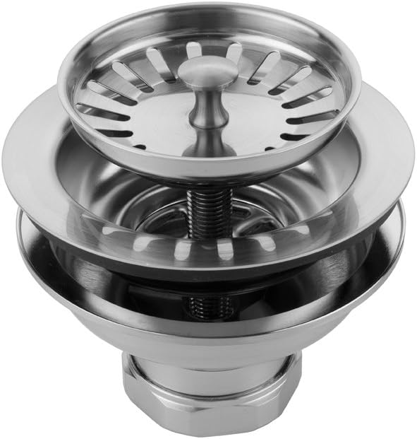 Jaclo 2804-SB Brass Adjustable Strainer for Kitchen Sinks, Satin Brass, Satin Brass
