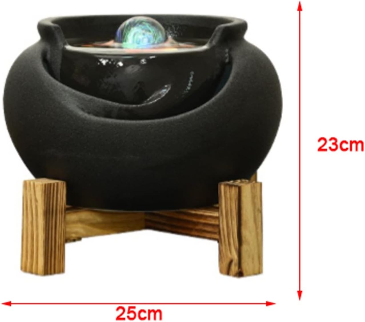 HIHELO Desktop Fountain Ceramic Table Top Fountain Home Decor Tabletop Fountain Office Garden Ceramic Fountain for Indoor Use Water Fountain Outdoor