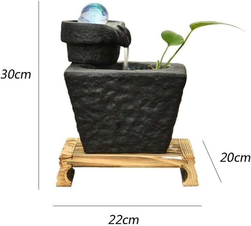 GLigeT Tabletop Fountain Creative Water Fountain Home Living Room Fortune Indoor Office Desk Water Decorations Feng Shui Ornaments Water Fountain Decor