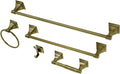 Kingston Brass BAHK61212478AB Monarch 5-Piece 18-Inch and 24-Inch Towel Bars Bathroom Accessory Set in Antique Brass
