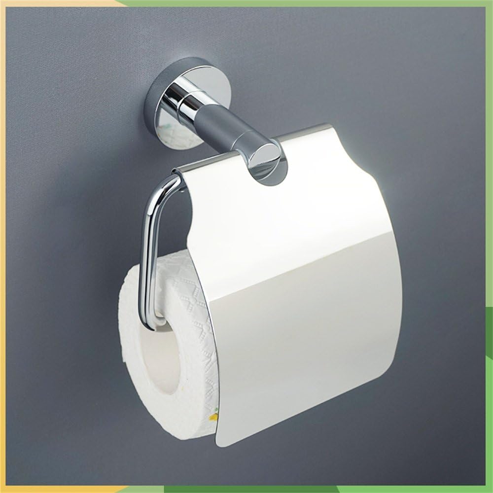 Polished Chrome Bathroom Accessories - Towel Rack, Soap Dish, Toilet Brush & Robe Hook - Modern Wall-Mounted Restrooms(Towel Ring a)