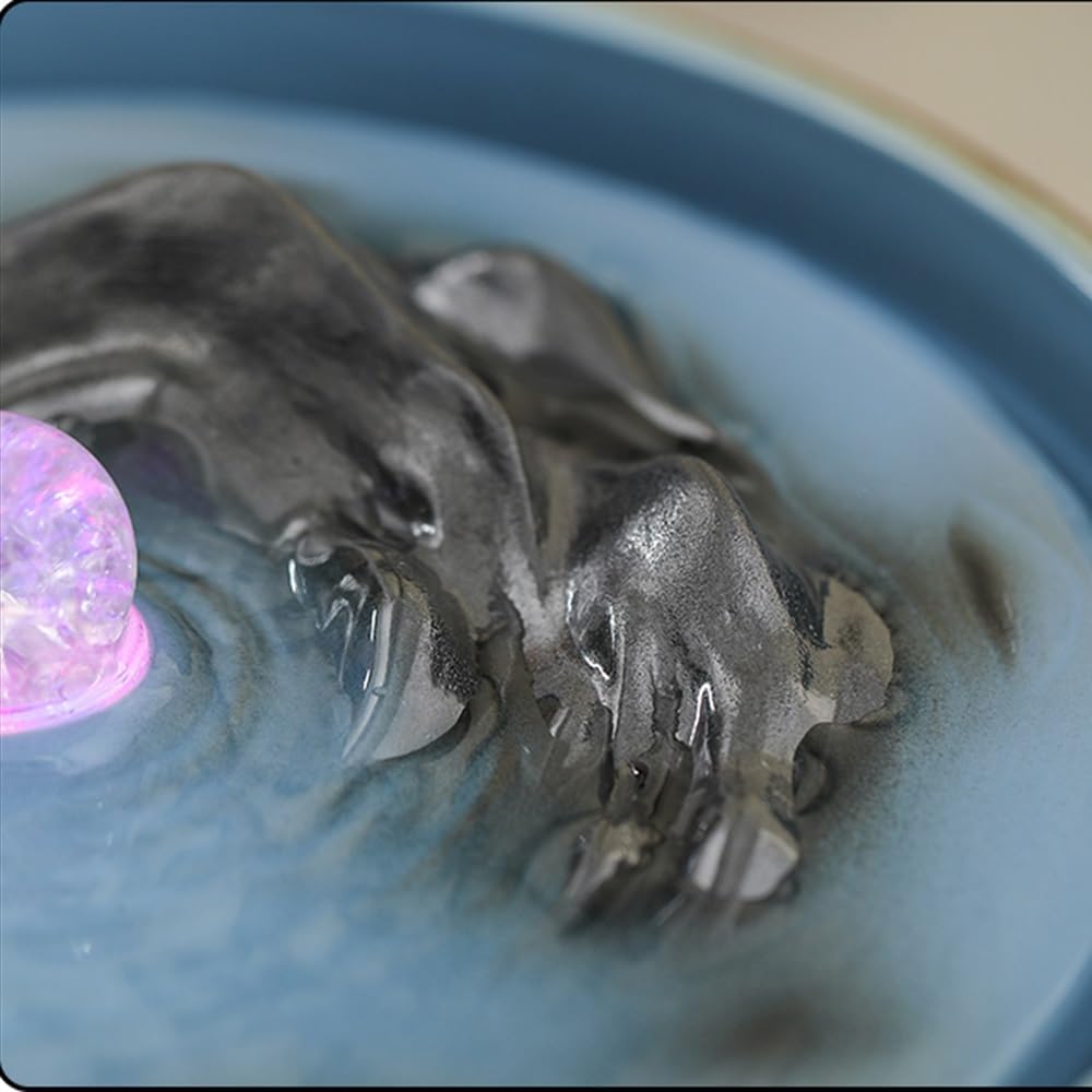 GRFIT Indoor Fountain Tabletop Relaxation Fountain with Running Water Decoration Table Fountain