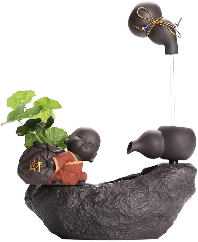 GUERNSEY Tabletop Fountain Tabletop Fountain Suspended Water Fountain Home Office Desktop Chinese Landscape Porch Fountain Crafts Indoor Fountain