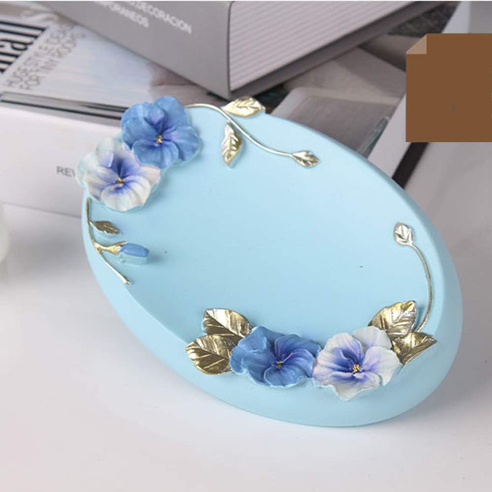 Bathroom Accessories Set Creativity Romantic Wedding Bath Set Resin Bath Ensemble Includes Toothbrush Holder, 2 Tumblers, Liquid Soap Dispenser, Soap Dish,Blue