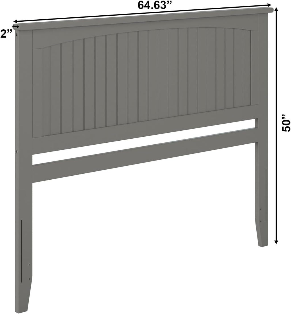 AFI, Nantucket Queen Solid Wood Panel Headboard, Grey