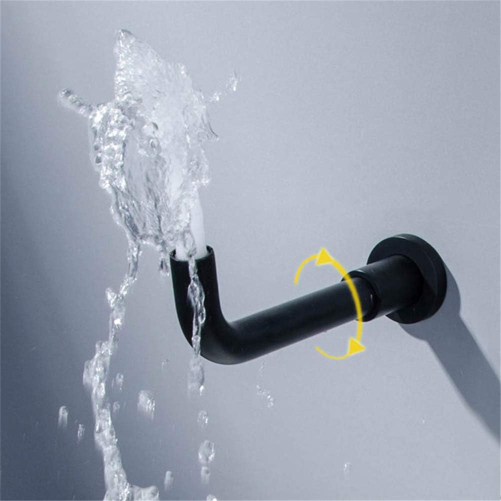 Brushed Gold Brass Wall Mounted Bathtub Shower Set Bathtub Faucet Mixer Bathroom Shower Faucet Bath Spout Shower Tap, Black