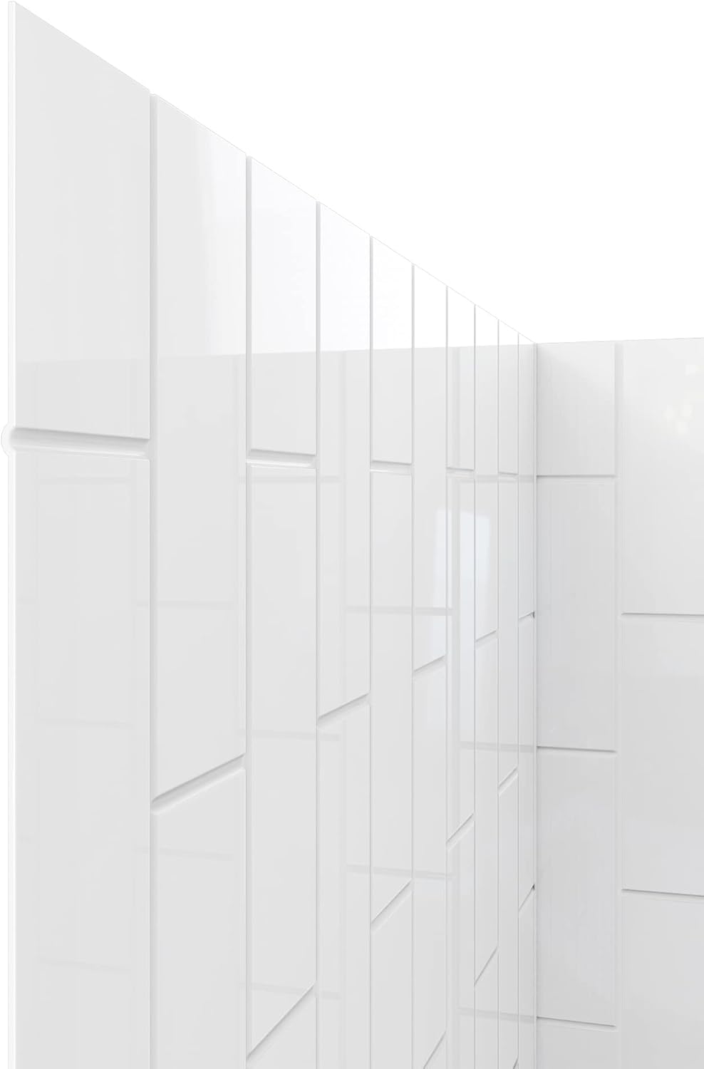 DreamLine Infinity-Z 32 inch D x 60 inch W x 78 3/4 inch H Semi-Frameless Sliding Shower Door in Brushed Nickel and Clear Glass, Right Drain Shower Base, and Wall Kit in White