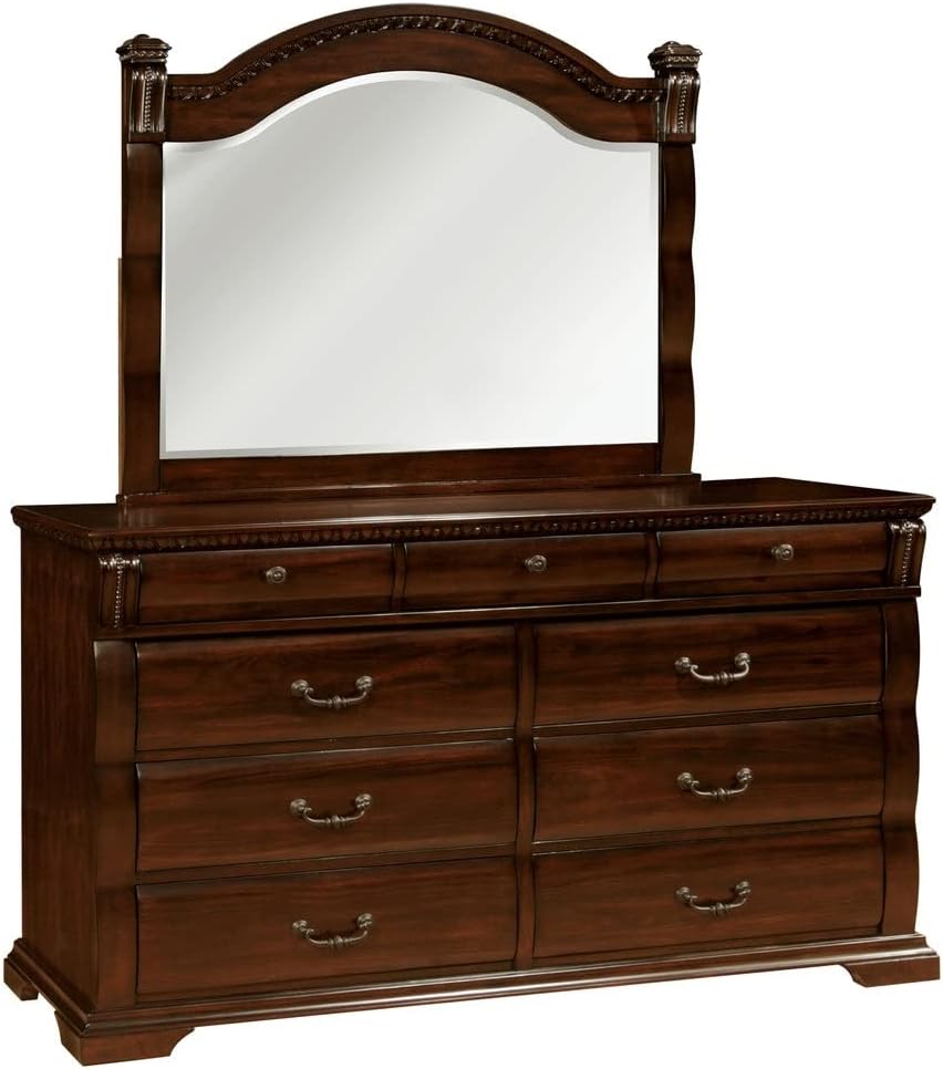 Furniture of America Tay Traditional Cherry 4-Piece Bedroom Set Queen