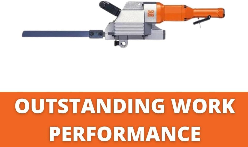 Fein STS 325 R Pneumatic Hacksaw - Heavy-Duty Air-Powered Saw for Cutting Pipes and Profiles, 3-1/8' to 24' Pipe Clamping, 45° Mitre Cuts, 87 PSI, 1,100 W - 75340813000