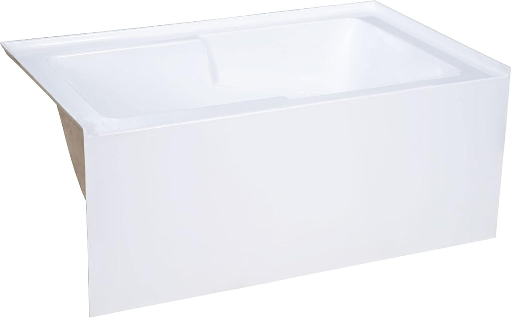 Voltaire 48' x 30' Left-Hand Drain Alcove Integrated Armrest Bathtub with Apron