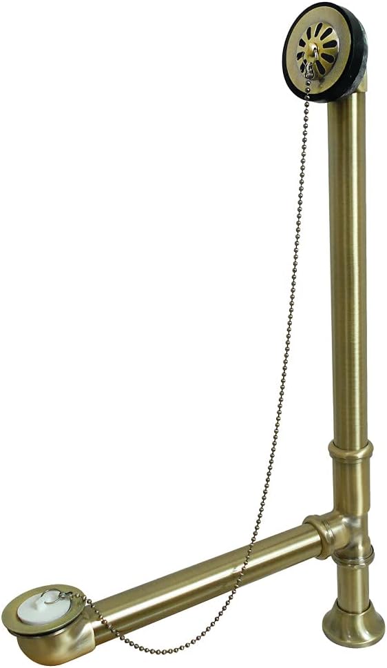 Kingston Brass CC2093 Clawfoot Tub Waste & Overflow Drain, 20 Gauge, Antique Brass