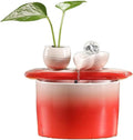 Tabletop Indoor Tabletop Fountain Ceramic Meditation Relaxation Decor(Red)