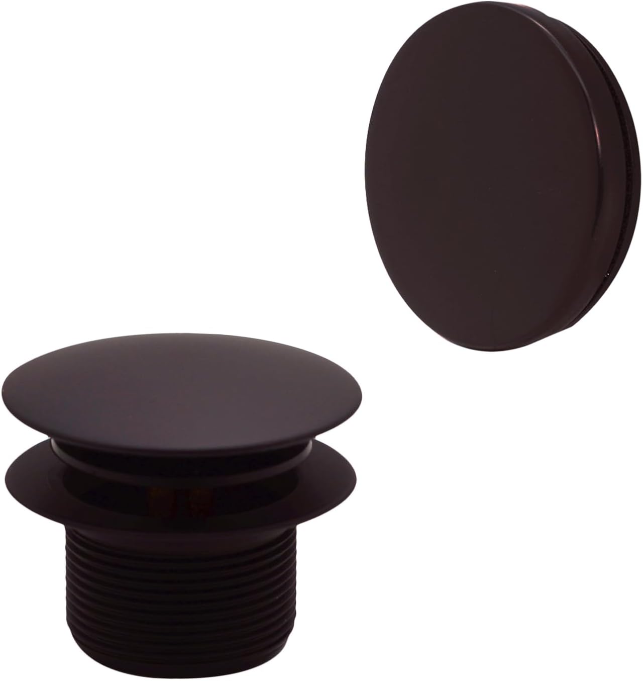 Westbrass 493244H-12 14' Sch. 40 PVC Bath Waste & Overflow Assembly with Illusionary Faceplate and Tip-Toe Drain Plug, Oil Rubbed Bronze (4-Pack)