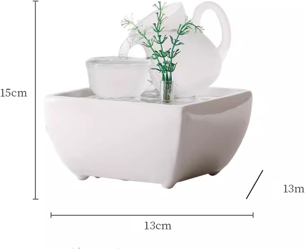 GLigeT Tabletop Fountain Small Flowing Water Fountain Home Finance Decoration Recycling Water Simple Relocation Desktop Fountain Water Fountain Decor