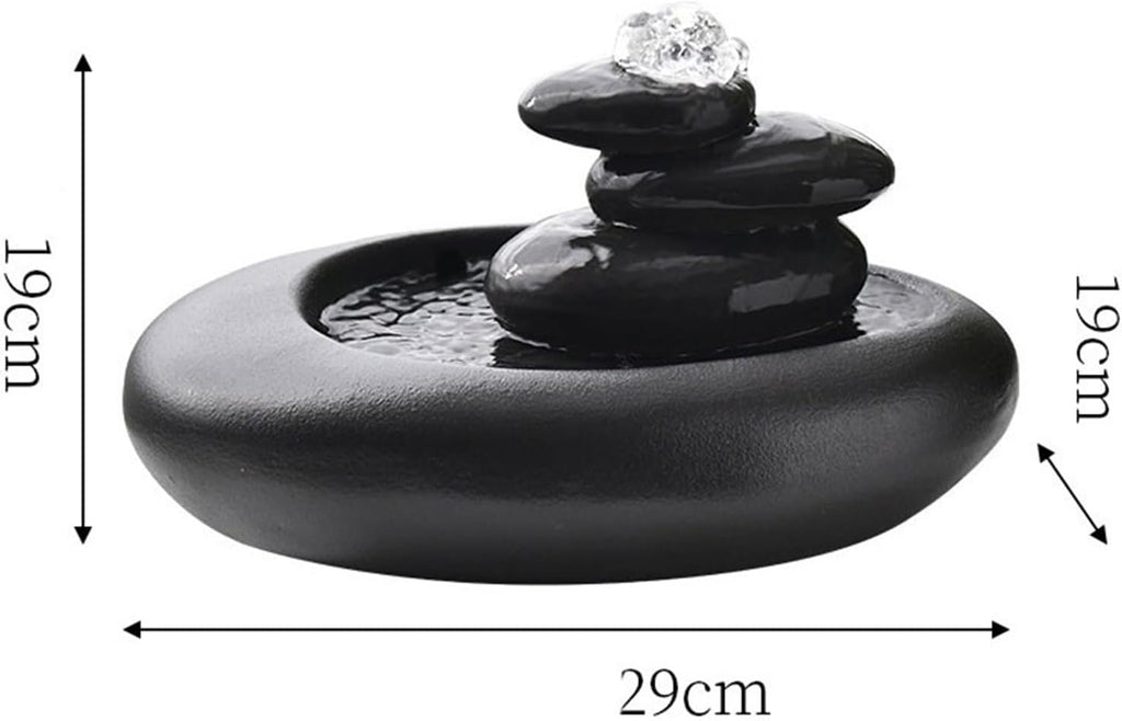 GLigeT Tabletop Fountain Small Ceramic Feng Shui Fountain Ornaments Home Living Room TV Cabinet Tea Room Book Desktop Decorations Water Fountain Decor