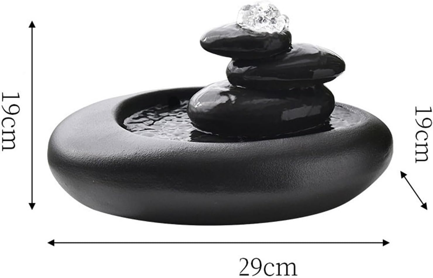 GLigeT Tabletop Fountain Small Ceramic Feng Shui Fountain Ornaments Home Living Room TV Cabinet Tea Room Book Desktop Decorations Water Fountain Decor