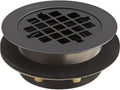 KOHLER 9132-BL Round Shower Drain For Use with Plastic Pipe, Matte Black
