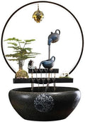 GUERNSEY Tabletop Fountain Chinese Style Simple Study Desk Circulating Water Fountain Ornaments Office Ceramic Desktop Ornaments Tabletop Fountains Indoor Fountain