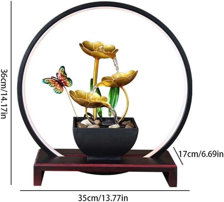 GUERNSEY Tabletop Fountain Home Porch Ornaments Water Fountain Home Decorations Office Living Room Study Desktop Fountain Decorations Indoor Fountain