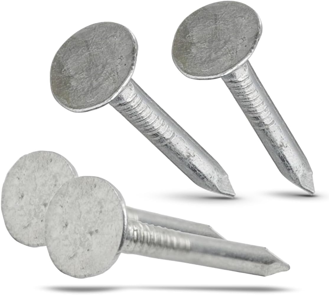 1-Inch Galvanized Roofing Nails Professional Grade - Used to fasten roofing felt, asphalt singles & insulation board (13850)