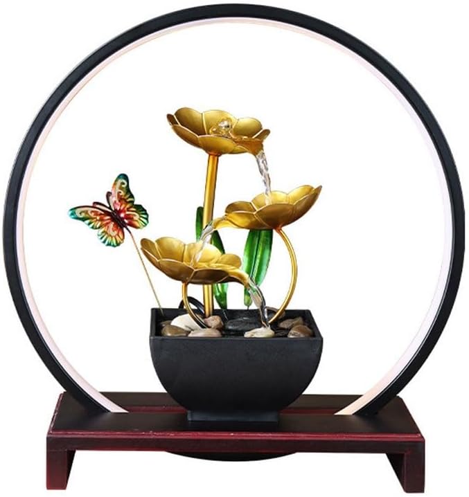 GUERNSEY Tabletop Fountain Home Porch Ornaments Water Fountain Home Decorations Office Living Room Study Desktop Fountain Decorations Indoor Fountain