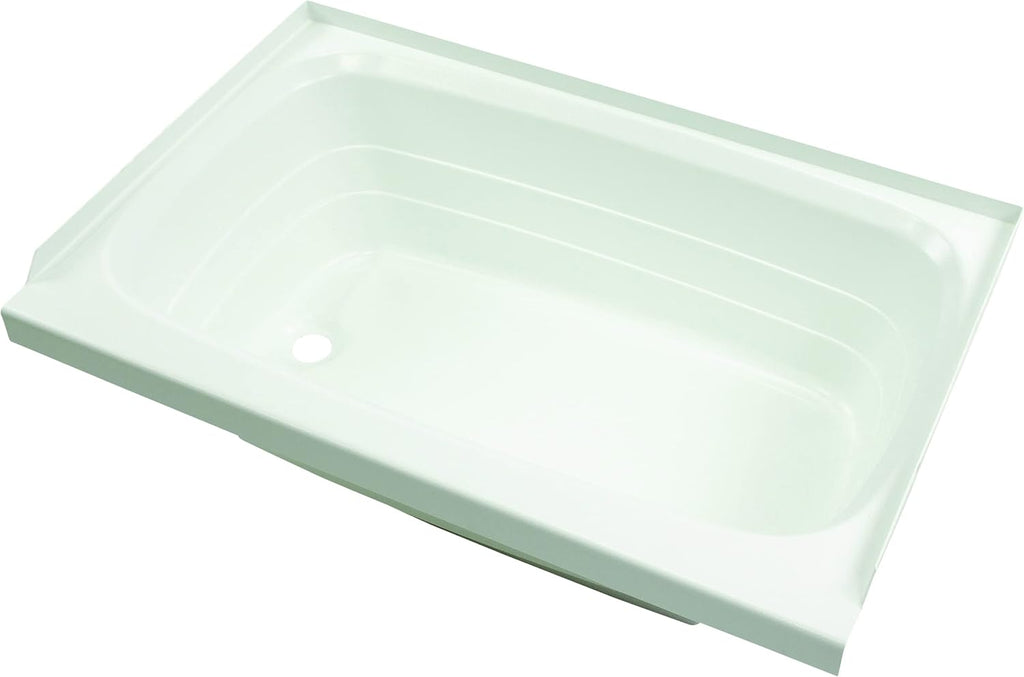 Lippert Replacement 24' x 36' White Bathtub with Left Drain, Scratch-Resistant ABS Acrylic for RVs, Travel Trailers, 5th Wheels, Motorhomes - W2436LHSPK