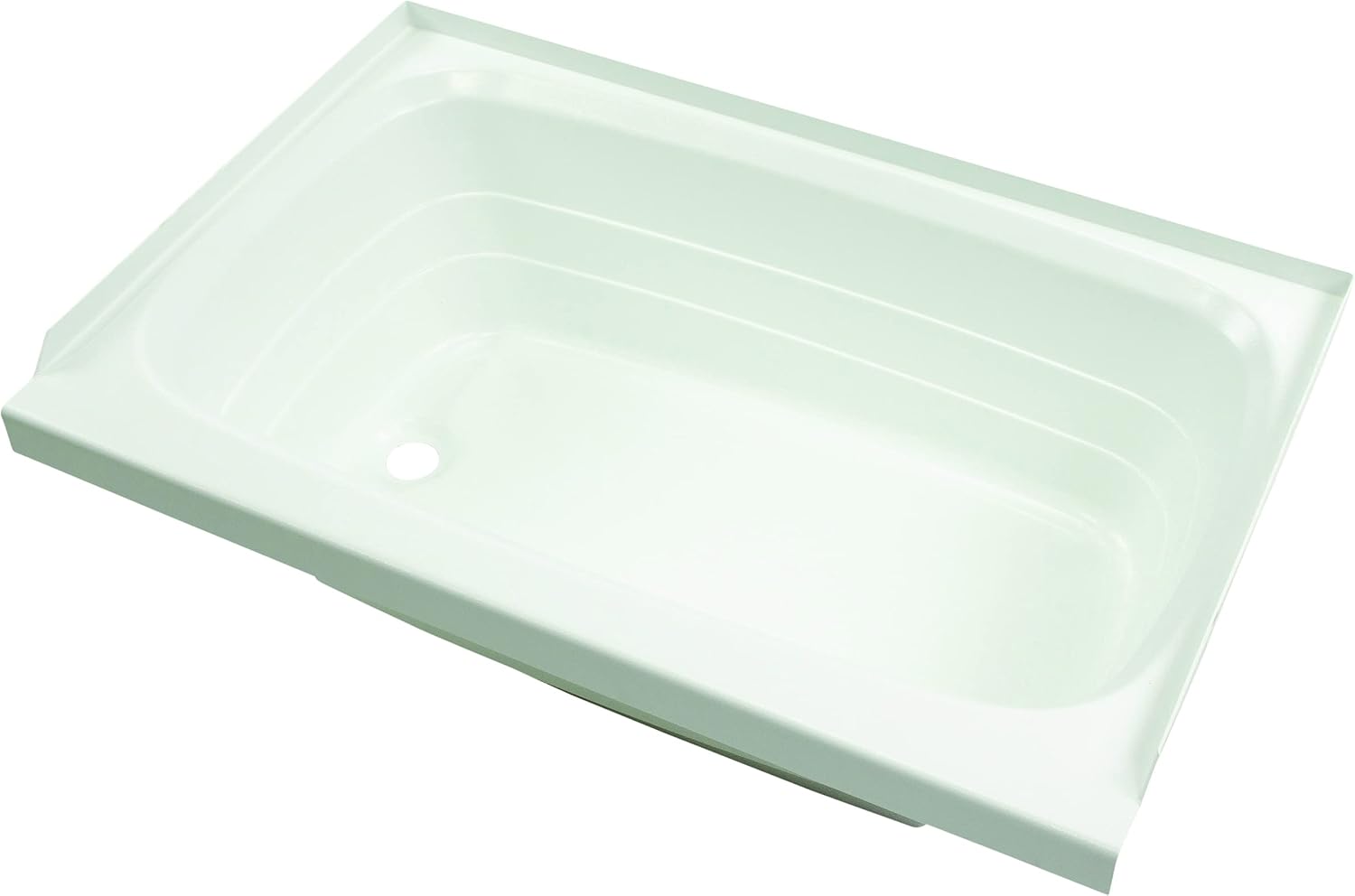 Lippert Replacement 24' x 36' White Bathtub with Left Drain, Scratch-Resistant ABS Acrylic for RVs, Travel Trailers, 5th Wheels, Motorhomes - W2436LHSPK