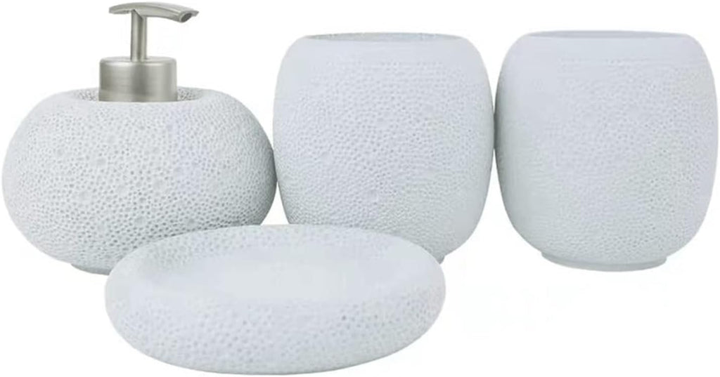 Bathroom Accessory Natural Sand Bathroom Accessory Set Soap Dispenser Sets(Blue,4 Pack)