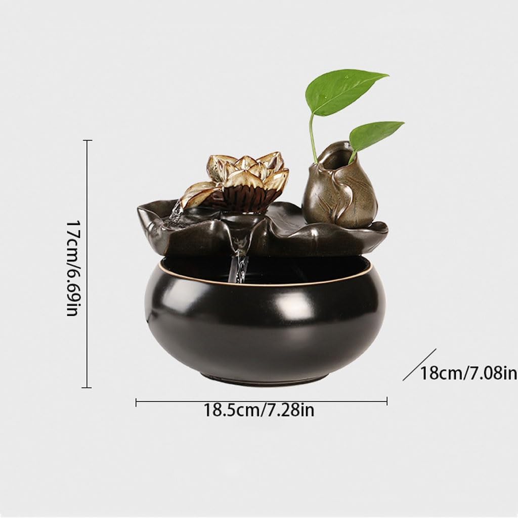 GUERNSEY Tabletop Fountain Flowing Water Ornaments Circulating Water Fish Tank Fountain Home Living Room Tea Table Decoration Indoor Fountain