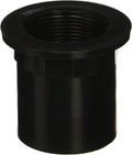 Westbrass 442A-48 1-1/2' NPMS Thread x 2-1/2' Straight Tub Drain Adapter with Slip Inlet, Sch 40 ABS Black (48-Pack)