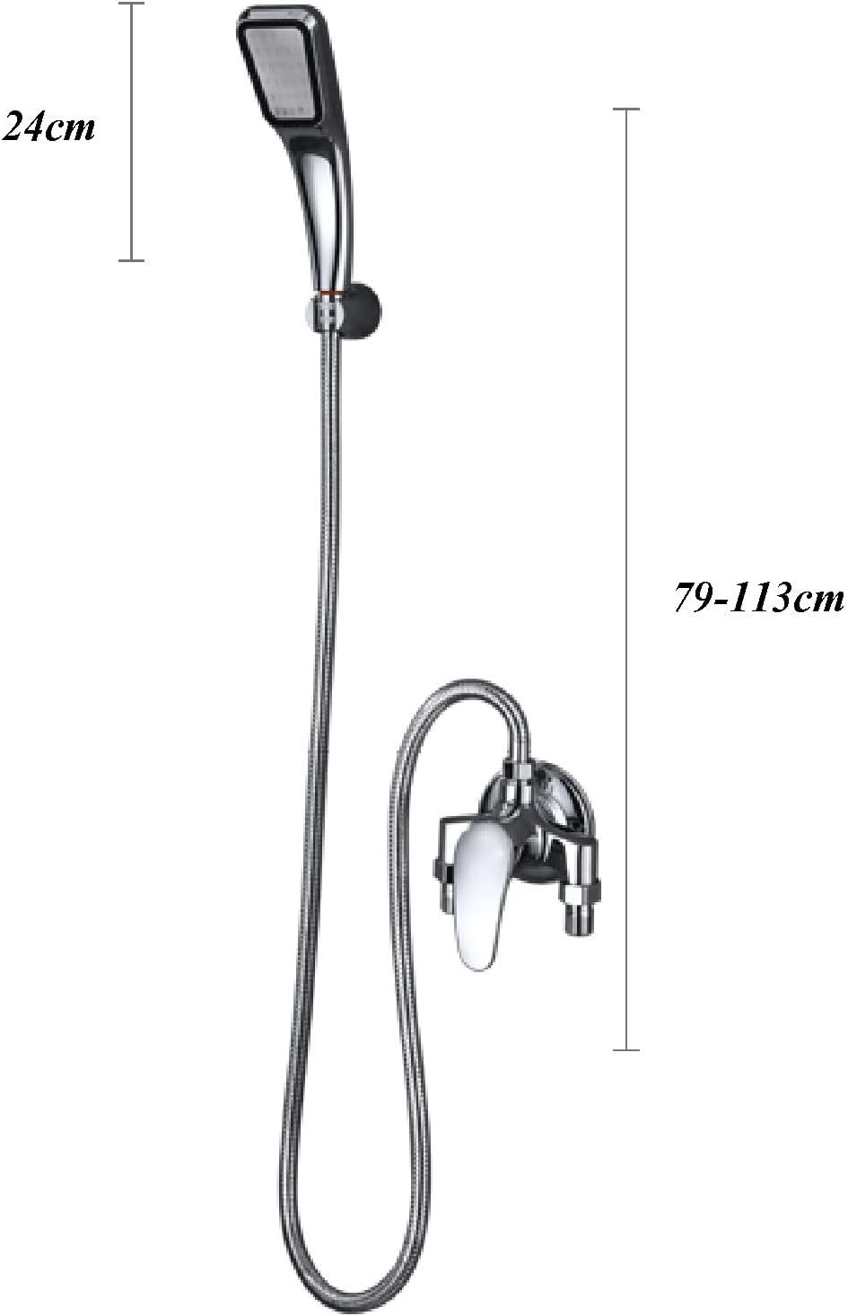 Bathroom Shower Set Single-Handle Tub and Shower Trim Kit, Complete Pressure Balance Shower Valve and Trim Kit Chrome Plated Finish