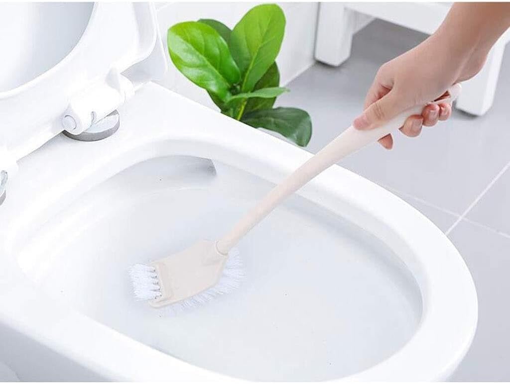 ESHINEDE Brush Toilet Brush Toilet Brush Plastic Toilet Brush & Holder Holder for Bathroom Toilet Long Handle Toilet Brush Set Loo Brush(Classic Gray)
