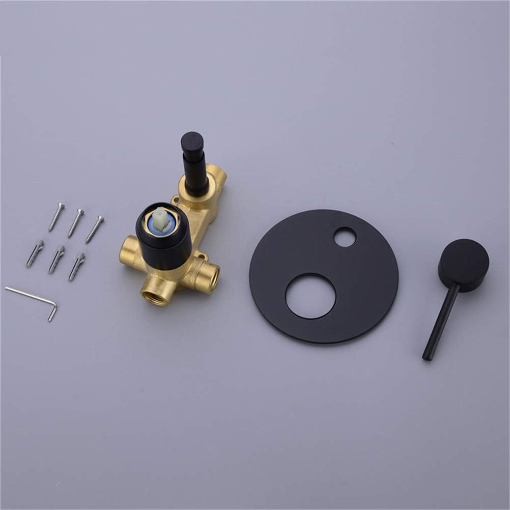 Bathtub faucets and Shower Heads Shower Set Mixer Valve 2 Function Bathtub Mixer Taps Hot and Cold Wall Mounted Bathroom Shower Faucet with Hand Shower,Black
