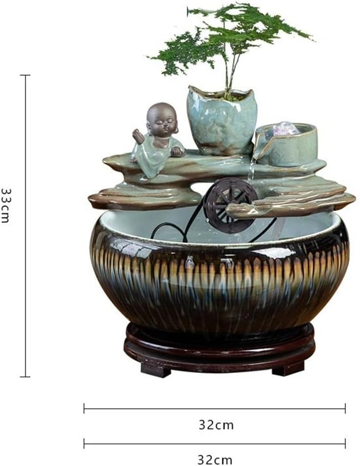 Tabletop Tabletop Fountain Ceramic Fish Tank Relaxing Ambiance for Home and Office Decor Decor