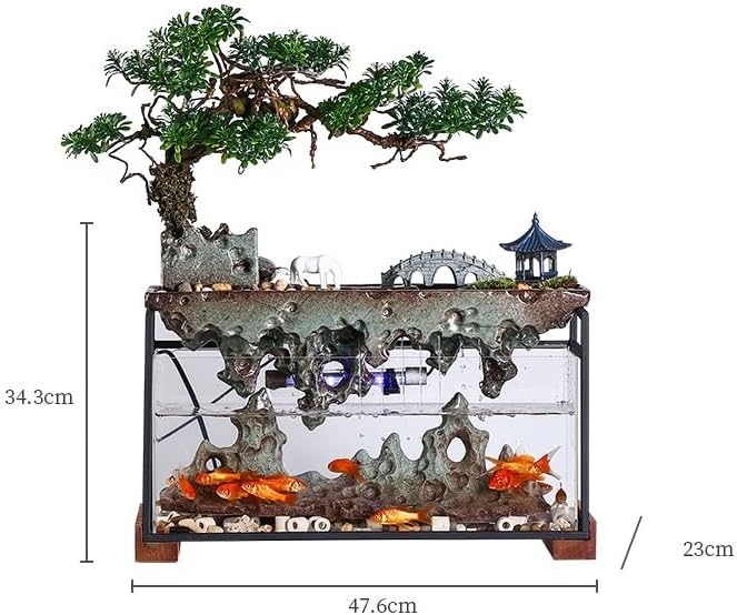 GUERNSEY Tabletop Fountain Tabletop Fountain Flowing Water Ornaments Rockery Fountain Circulating Water Creative Simple Home Office Desktop Fish Tank Indoor Fountain