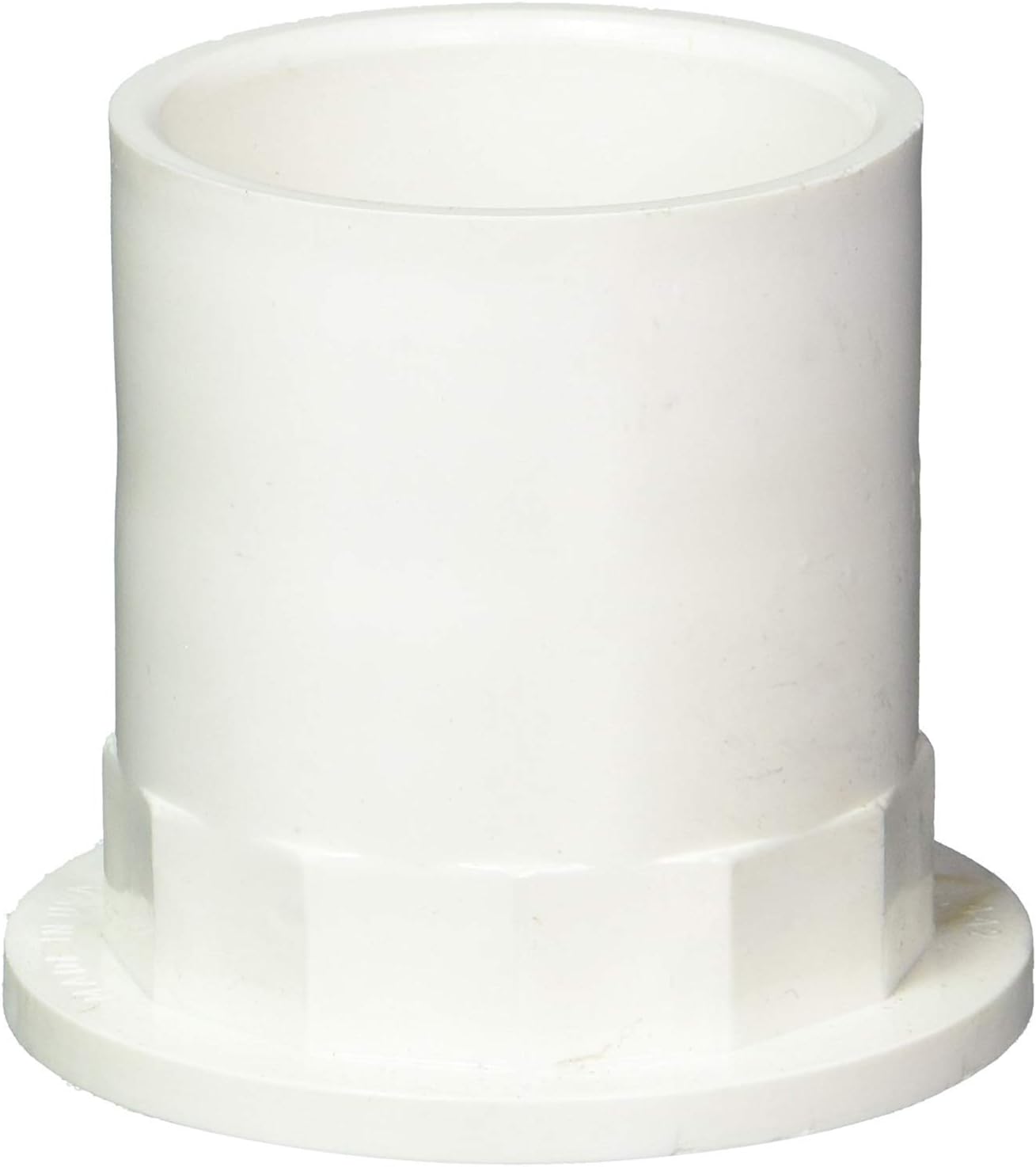 Westbrass 442P-48 1-1/2' NPMS Thread x 2-1/2' Straight Tub Drain Adapter with Slip Inlet, Sch 40 PVC White (48-Pack)