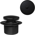 Westbrass R93-36-62 1-1/2' Coarse Thread Tip-Toe Bathtub Drain Plug Trim Set with One-Hole Overflow Faceplate, Matte Black (36-Pack)