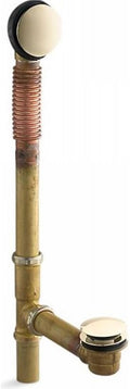 Kohler K-7259-AF 1-1/2' Toe-Tap Adj 14' to 20' Bathtub Drain French Gold