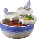 GLigeT Tabletop Fountain High End Flowing Decorations for Living Rooms Office Desks Home Opening Gifts Attracting Wealth Ceramic Fish Tanks Fountains Water Fountain Decor