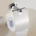 Chrome Plated Double Towel Bar Bathroom Accessories - Modern Wall-Mounted Towel Rack, Robe Hook, Soap Basket(Toilet Paper Holder)