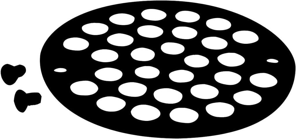 Westbrass D3193-25-62 4-1/4' OD Brass Shower Strainer Grid Drain Cover, 25-Pack, Matte Black
