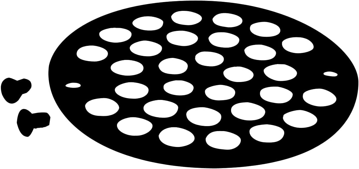 Westbrass D3193-25-62 4-1/4' OD Brass Shower Strainer Grid Drain Cover, 25-Pack, Matte Black