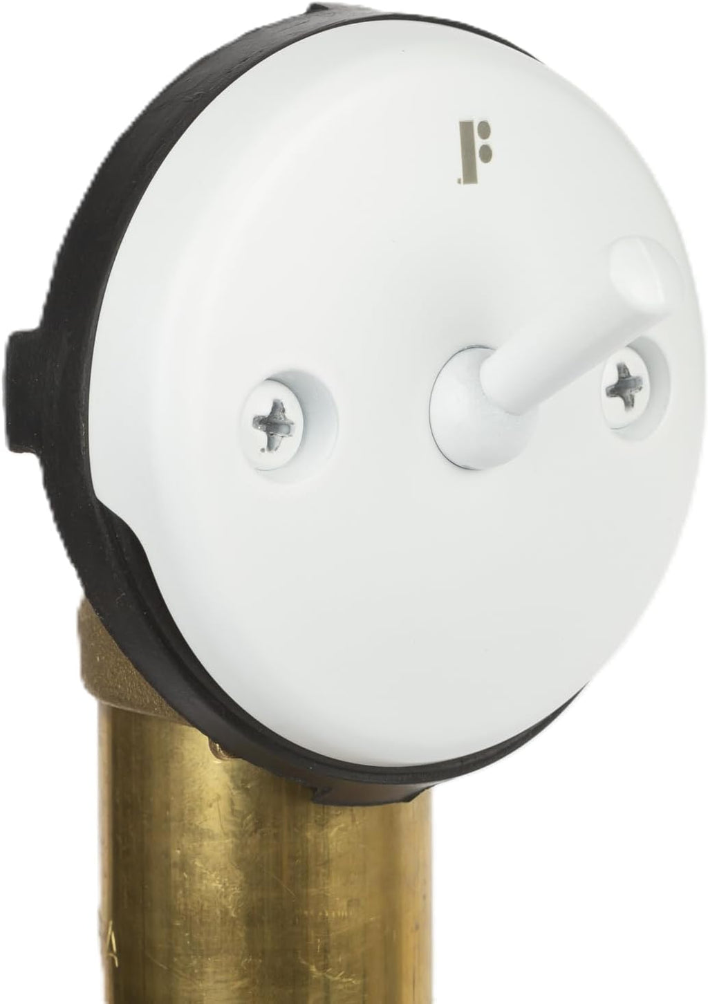 Fine Fixtures Bathtub Shower Drain - 20 Gauge Brass Tubing, Trip Lever Overflow Assembly Tub Drain Kit - Matte White