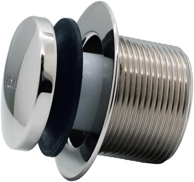 Westbrass Y593144CP-12 14' Black Tubular Bath Waste & Overflow Assembly with Tip-Toe Drain Plug and Two-Hole Faceplate, Polished Chrome (12-Pack)
